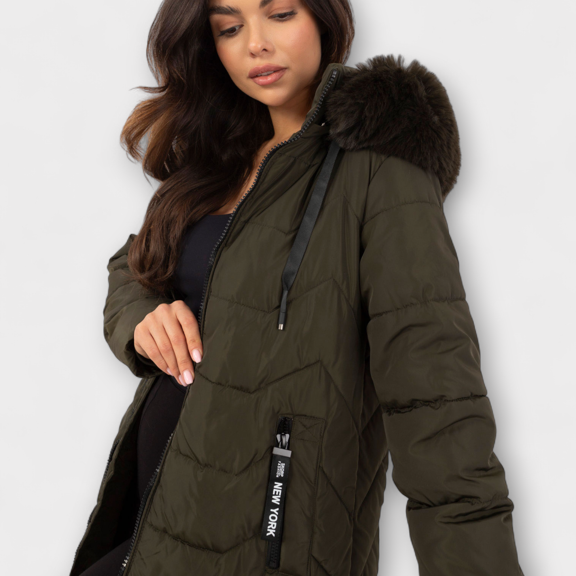 JO.088 - Moodne tepitud kilematerjalist kvaliteetne sügistalvine mantel "Skorp" - Image 5