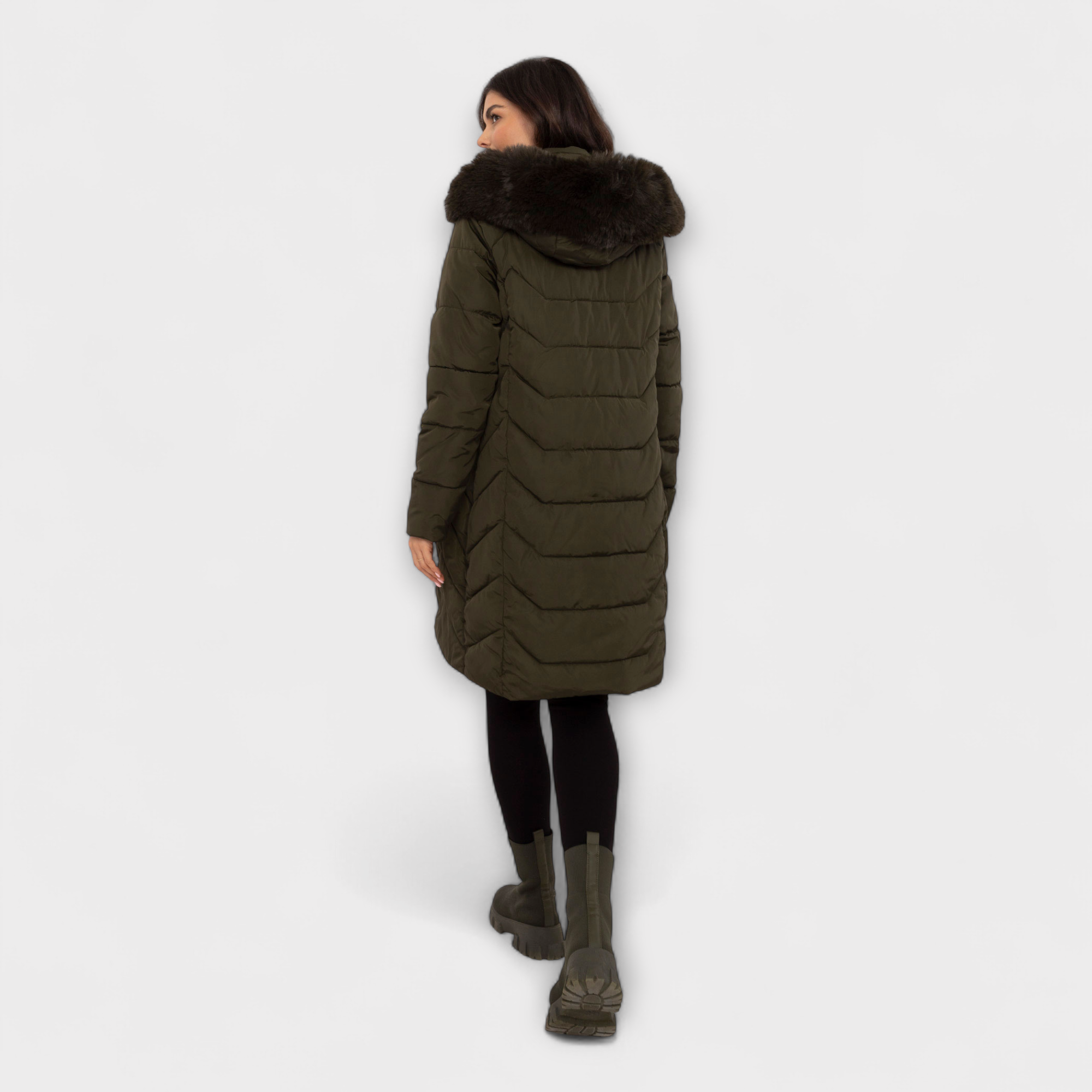 JO.088 - Moodne tepitud kilematerjalist kvaliteetne sügistalvine mantel "Skorp" - Image 4