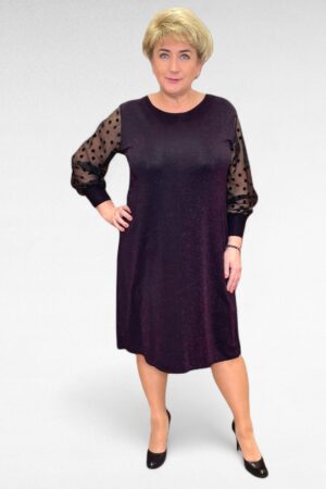 KL.164 - Pidulik sätendav mummuliste varrukatega kleit