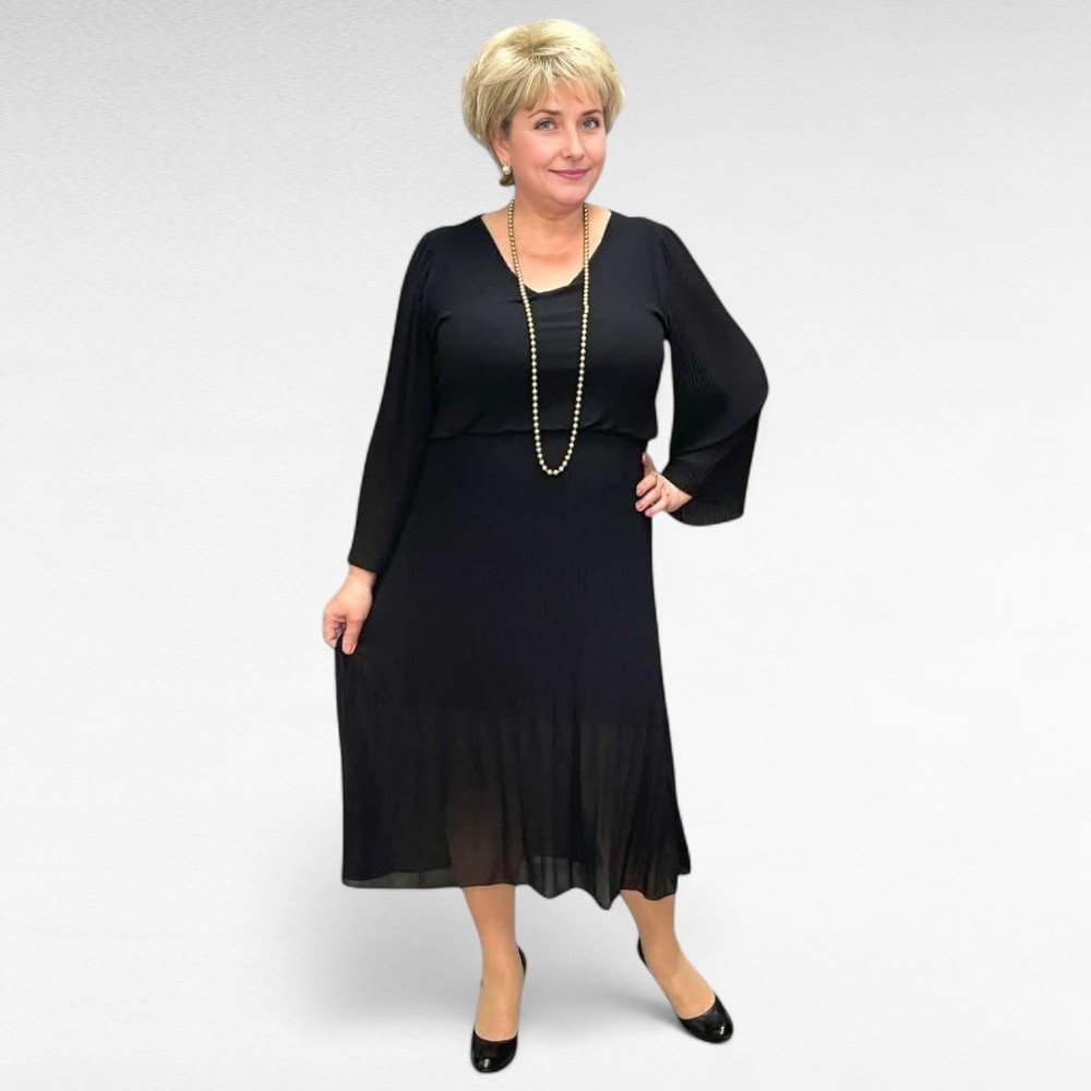 KL.279 - Naiselik V-kaelusega pidulik plisseerkleit "Melany" - Image 2