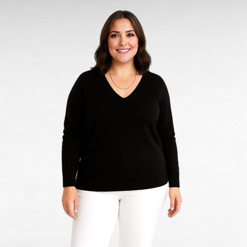 KU.009 - Must V-kaelusega pehme sviiter "Old Navy"