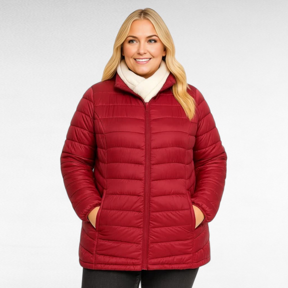 JO.203 - Pehme punane tepitud materjalist sügisjope - Image 2