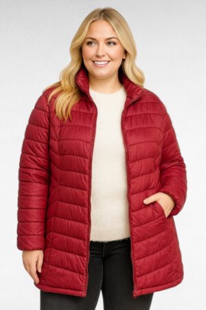 JO.203 - Pehme punane tepitud materjalist sügisjope