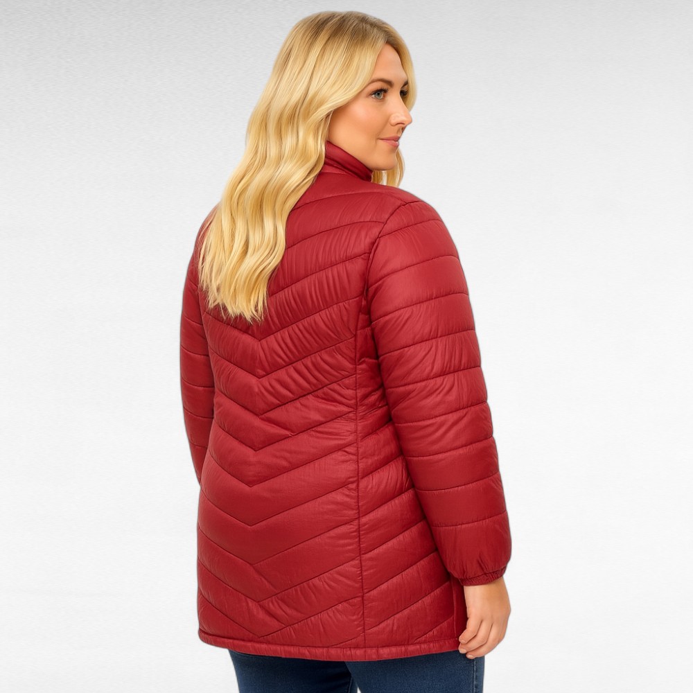 JO.203 - Pehme punane tepitud materjalist sügisjope - Image 3