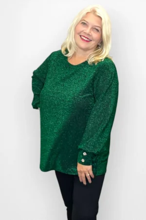 PL.504 - Pidulik sätendav pikkade avarate varrukatega pluus "Gloria"