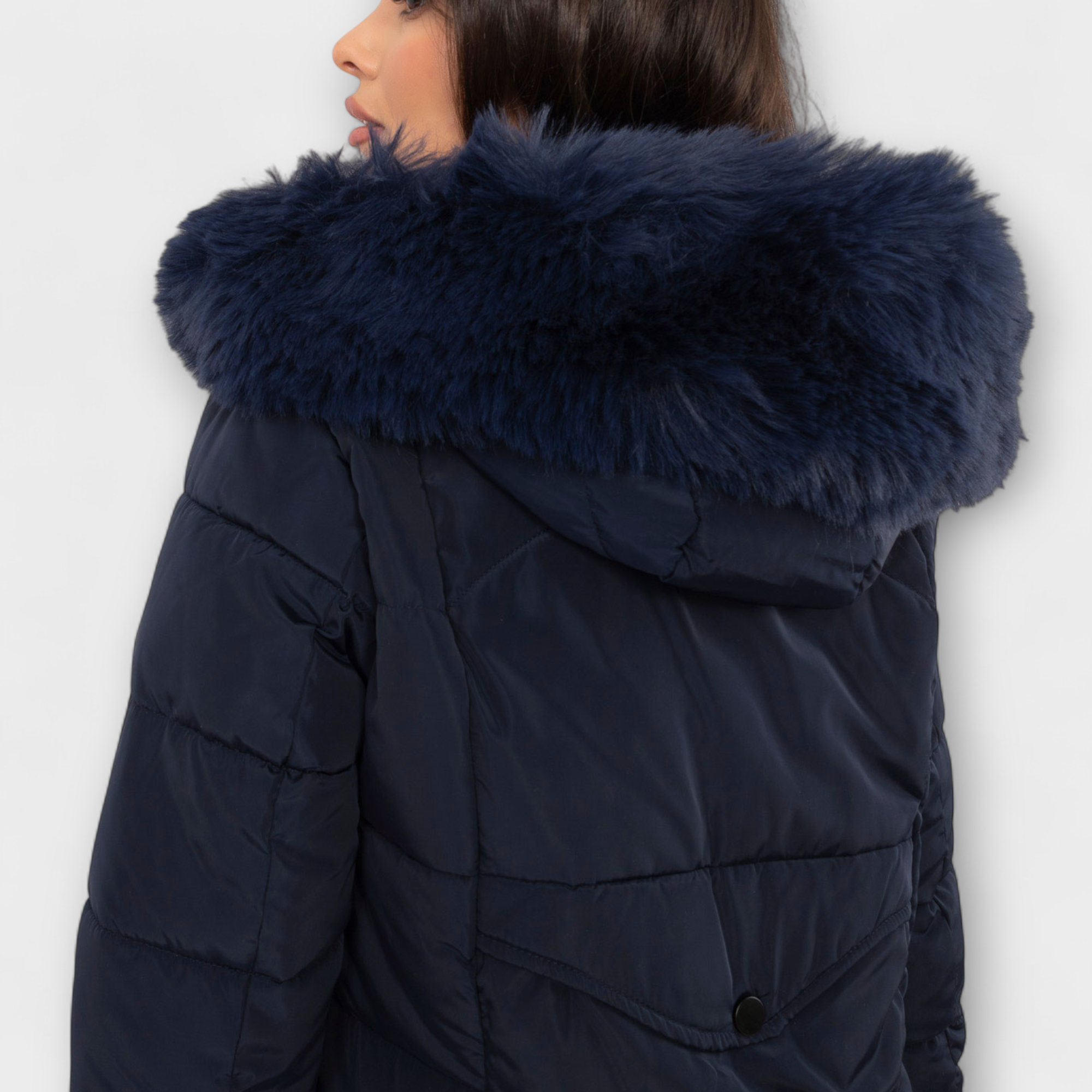 JO.089 - Tumesinine tepitud kilematerjalist kvaliteetne sügistalvine mantel "Skorp" - Image 3