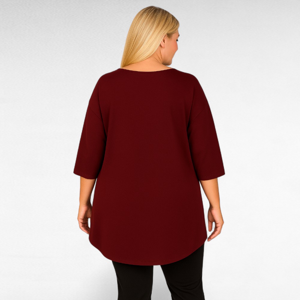 TU.613 - Naiselik puuvillane V-kaelusega lillemustriga tuunika "Betti Fashion" - Image 3