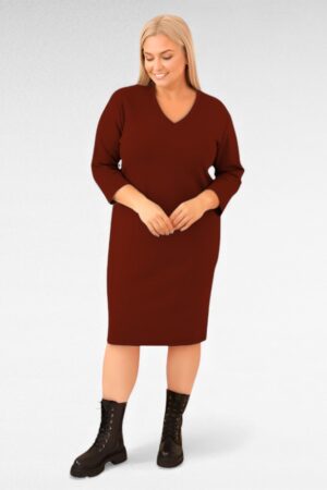 KL.144 - Naiselik V-kaelusega igapäevane kontorikleit "Kairit"