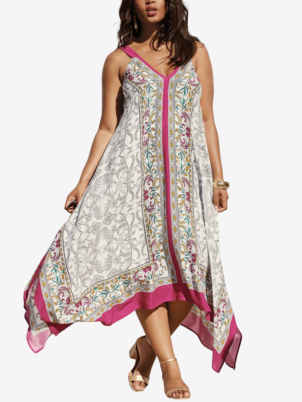 KL.352 - Asümmeetrilise lõikega õlapaeltega lendlev suvekleit “Roamans”