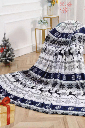 KI.023 - Armsa põdramustriga suur peme pleed-tore jõulukingitus!