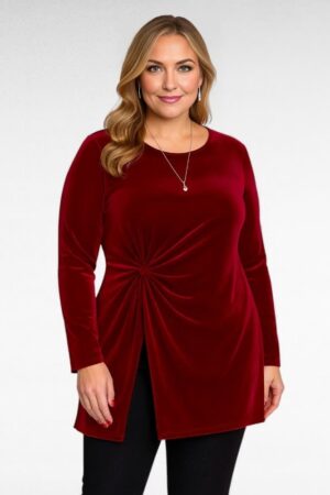 PL.088 - Pidulik sametine vöökohast sõlmega pikem jõulupluus "Gretel"