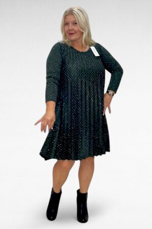 TU.318 - Pidulik sätendav alt laienev plisseerkleit/tuunika "Italy Moda"