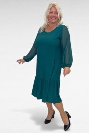 KL.874 - Sätendav alt laia satsiga pidulik kleit "Ines"