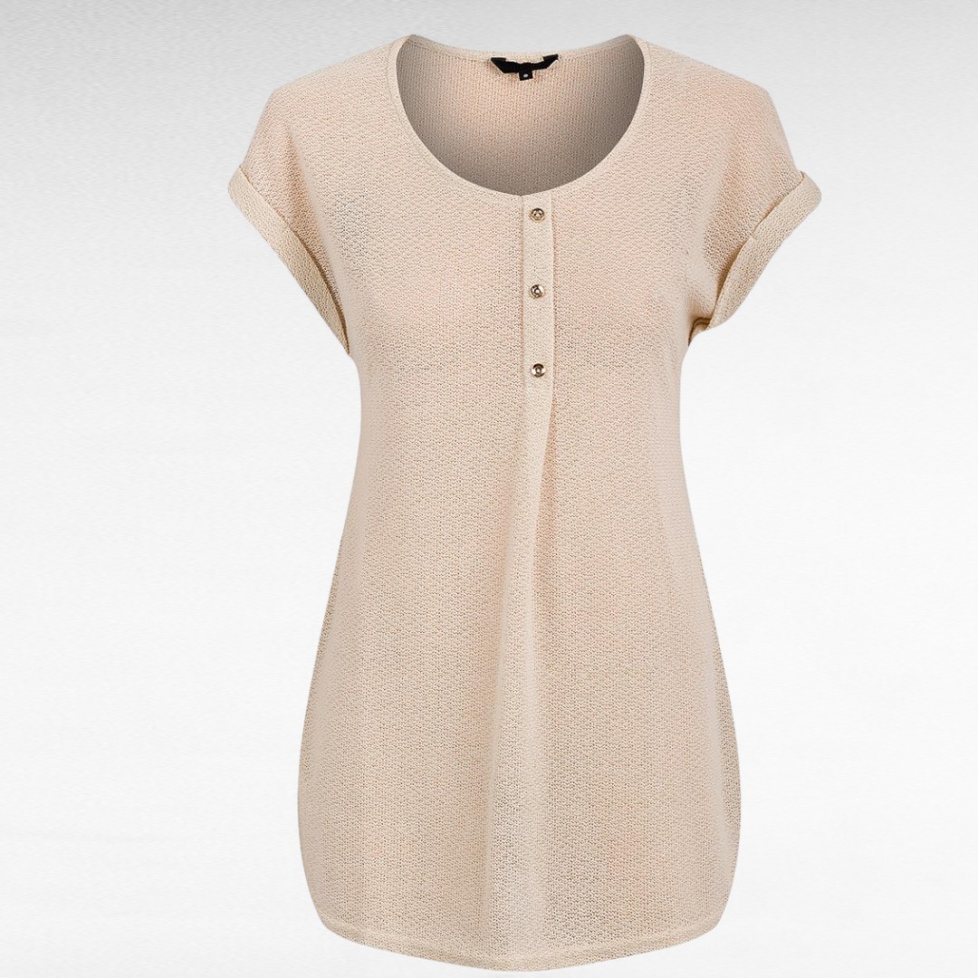 Beež alt kaarjas õhuline pluus "Peacock" (PL.194) - Image 2