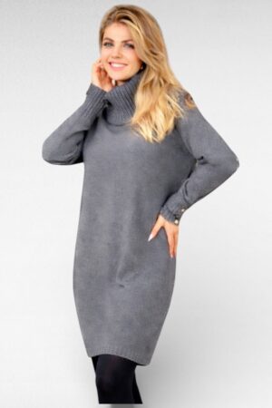 KU.087 - Kõrge kaelusega hall soe kampsunkleit "N. Everyday"