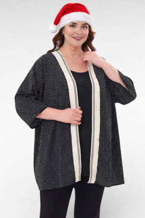 KO.023 - Soliidne komplekt-mummuline pidulik siidjas jakk+must top