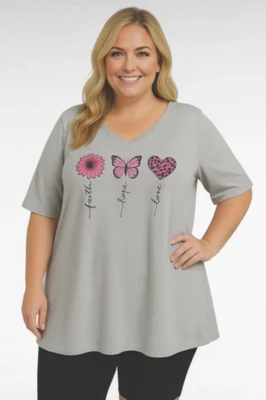 PL.065 - Puuvillane helehall südamemustriga tuunika "Betti Fashion"