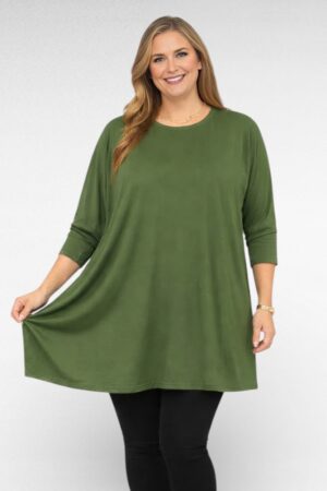TU.002 - Khakiroheline pluss suurus naiste tuunika "Esmira Fashion"
