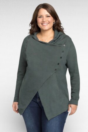 TU.131 - Khakiroheline asümmeetrilise lõikega tuunika "Rainbow"