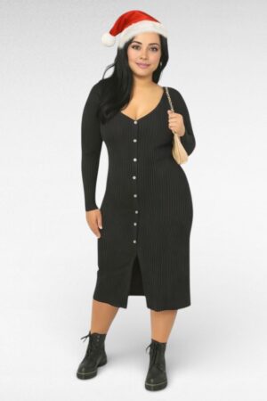 KL.416 - Eest nööpidega sügistalvine kleit "Brave Soul"