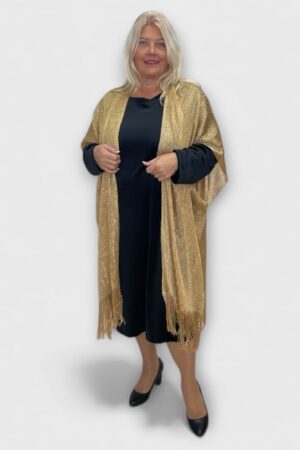KI.052 - Kuldselt sätendav kimonolõikega õlasall