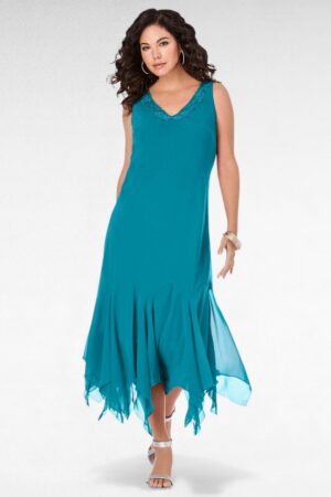 KL.095 - Naiselik mereroheline pidulik kleit "Roamans"