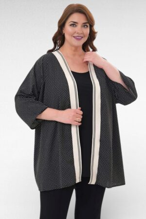 KO.023 - Soliidne komplekt-mummuline pidulik siidjas jakk+must top