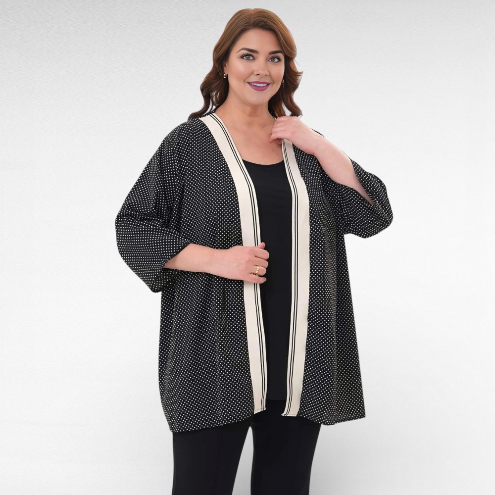 KO.023 - Soliidne komplekt-mummuline pidulik siidjas jakk+must top