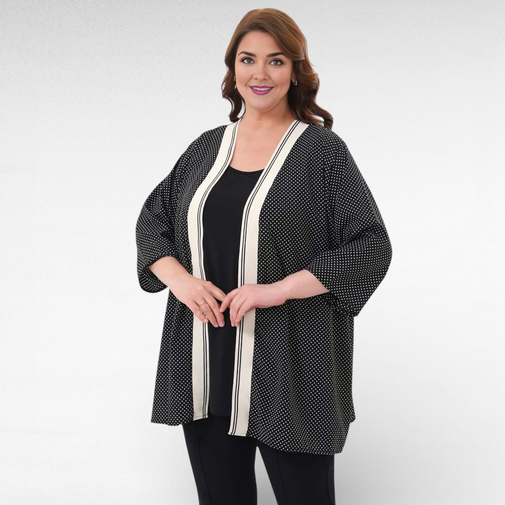 KO.023 - Soliidne komplekt-mummuline pidulik siidjas jakk+must top - Image 2