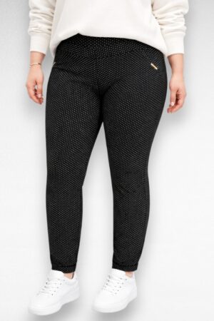 PY.035 - Mustad säbrulise mustriga retuuspüksid "Linda"