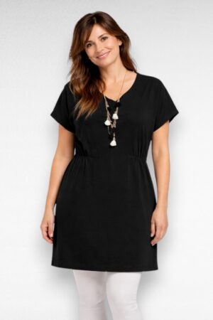 Must lühem puuvillane suvekleit "Ellos" (KL.182)