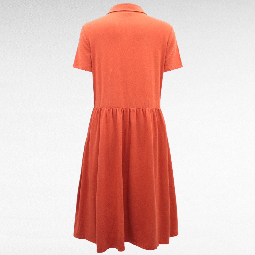 KL.141 - Oranž puuvillane taskutega kleit Inglismaalt firmalt "Seasalt" - Image 2