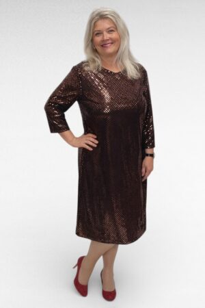 KL.150 - Pronksivärvi sätendav pidulik kleit