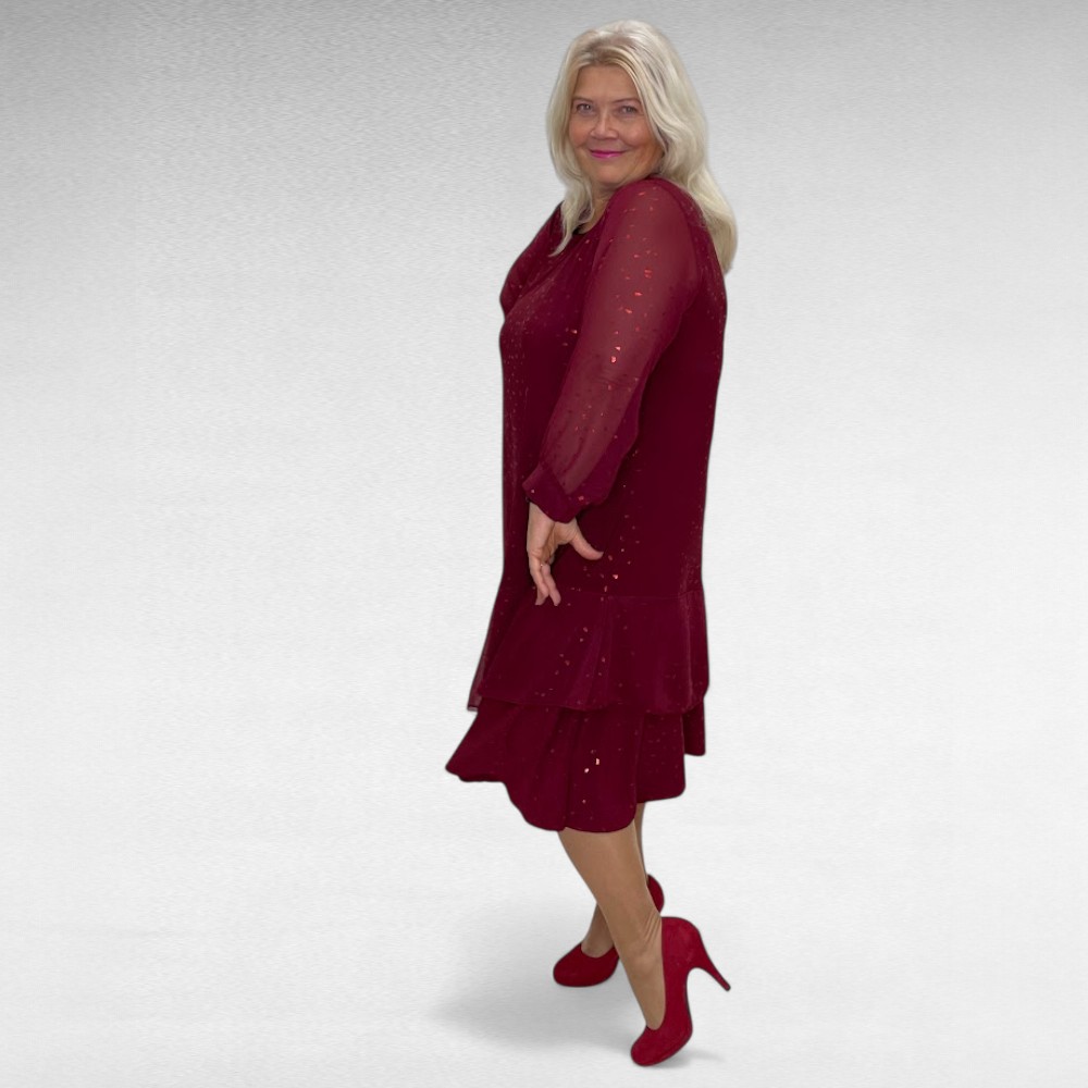 KL.255 - Sätendava mustriga alt satsiline pidulik kleit "Ireen" - Image 4