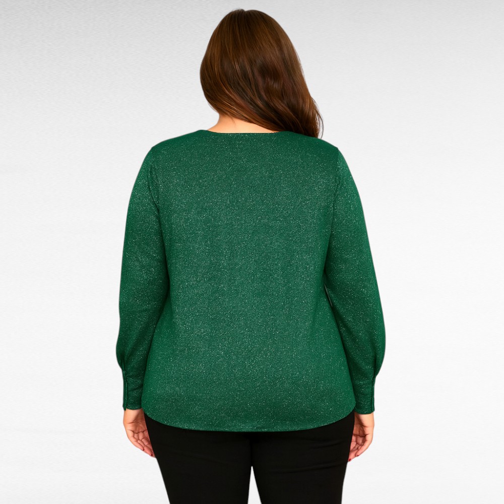 PL.504 - Pidulik sätendav pikkade avarate varrukatega pluus "Gloria" - Image 3