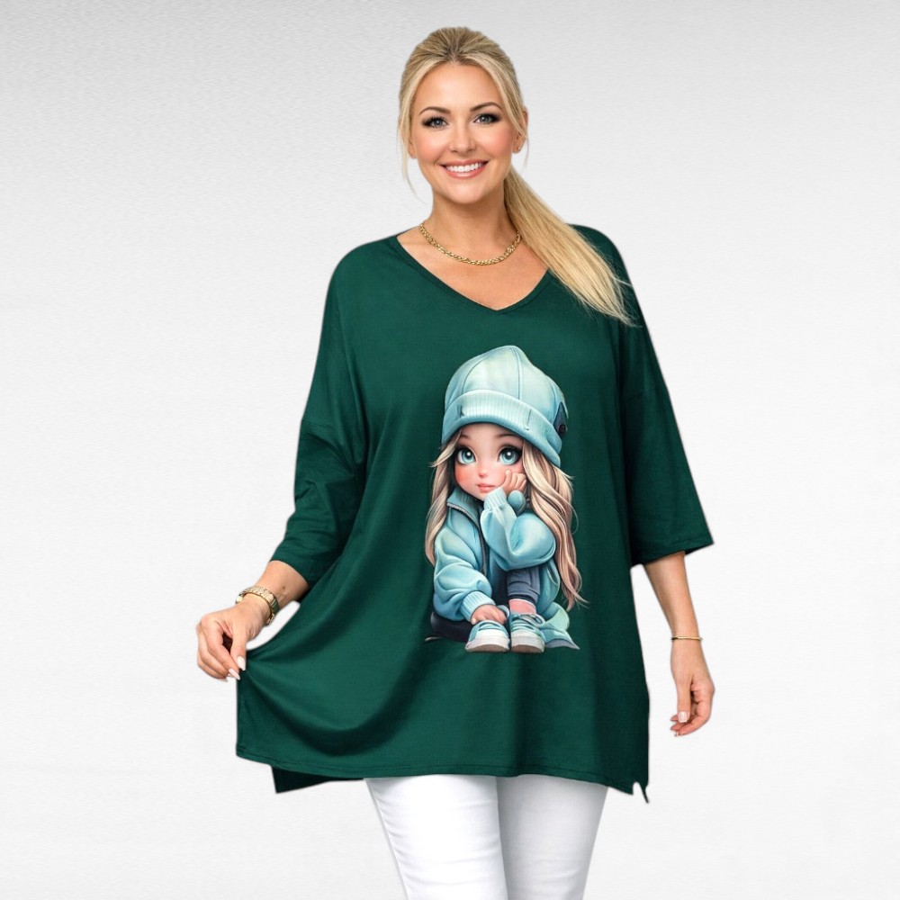 TU.021 - Tumeroheline unistava tüdrukuga tuunika "Esmira Fashion"