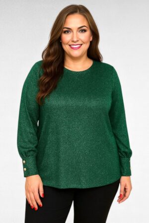 PL.504 - Pidulik sätendav pikkade avarate varrukatega pluus "Gloria"