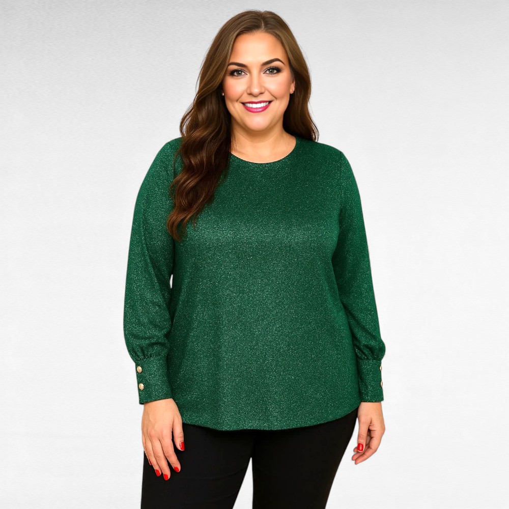 PL.504 - Pidulik sätendav pikkade avarate varrukatega pluus "Gloria"