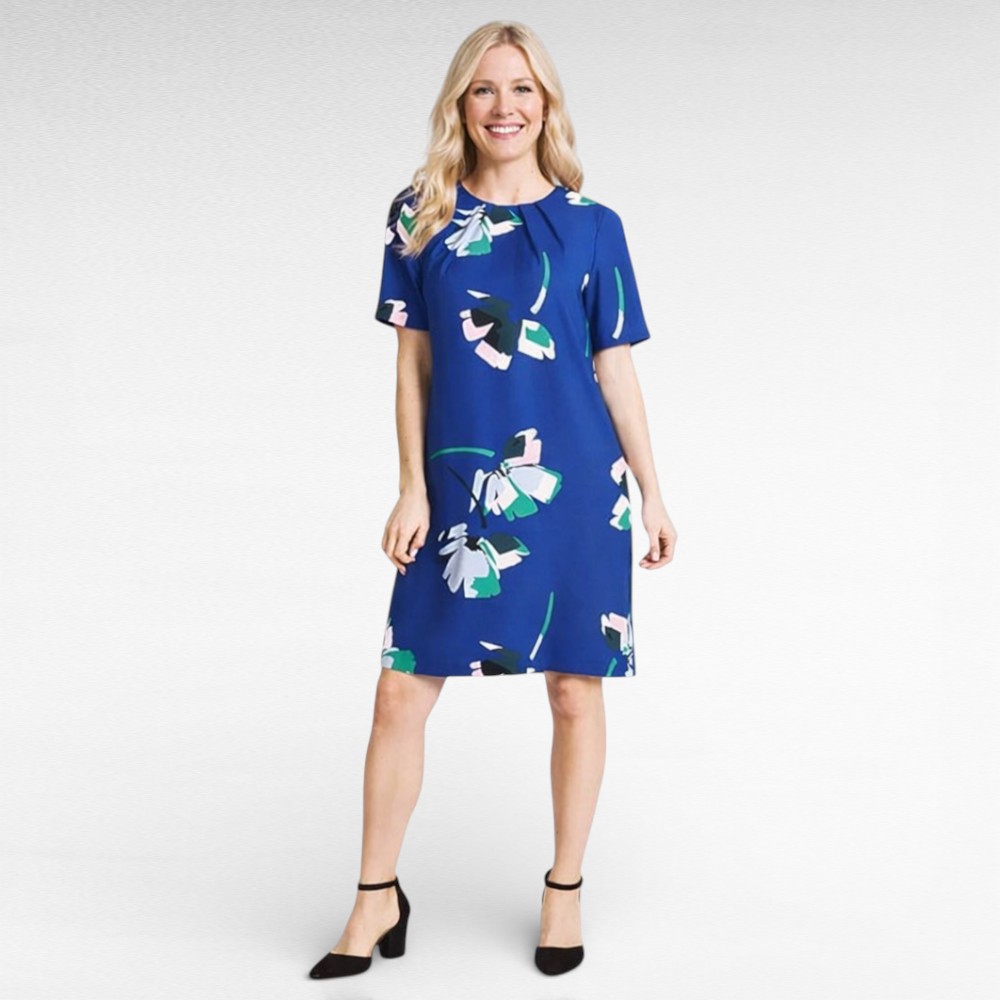 KL.128 -Elektrisinine roosakirju lillemustriga kleit "Marks and Spencer"