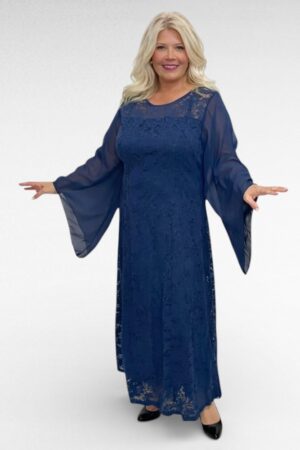 KL.887 - Sinine pidulik pikk pitskleit "Gertrud"