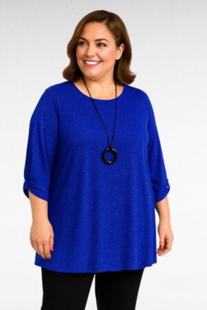 TU.149 - Pidulik sätendav kaelakeega pikem pluus "Klaudia"