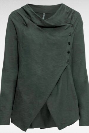 TU.131 - Khakiroheline asümmeetrilise lõikega tuunika "Rainbow"