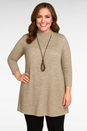 TU.117 - Beež säbrulise mustriga pikem tuunika "Epilogue"