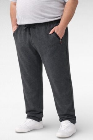 PY.125 - Sooja voodriga pluss suuruses sirge lõikega taskutega dressipüksid meestele