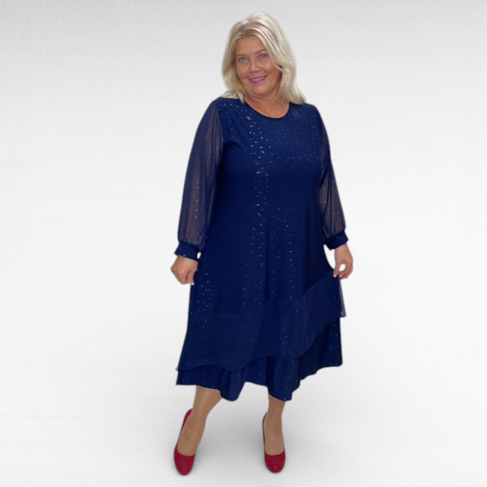 KL.255 - Sätendava mustriga alt satsiline pidulik kleit "Ireen" - Image 6