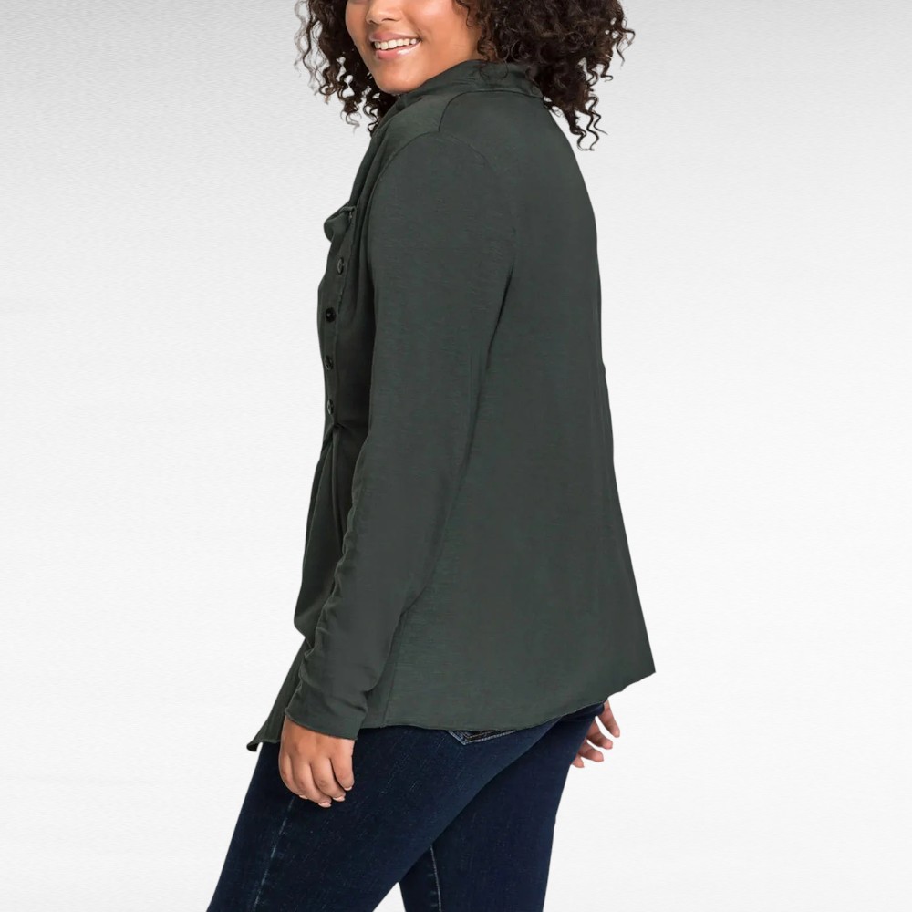 TU.131 - Khakiroheline asümmeetrilise lõikega tuunika "Rainbow" - Image 3