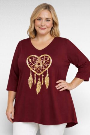 TU.612 - Naiselik puuvillane V-kaelusega unenäopüüdjaga tuunika "Betti Fashion"