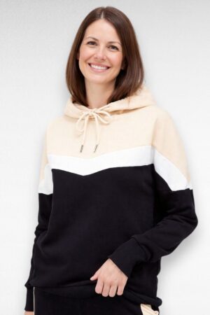 SP.062 - Must beeži- ja valgega dressipluus "Very"