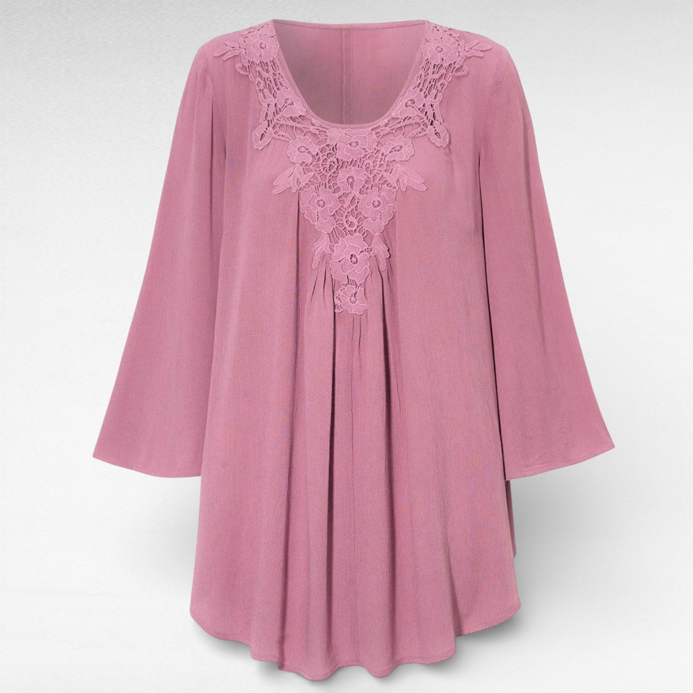 PL.011 - Lillakasroosa pitsiline pluus/tuunika "Cellbes" - Image 2