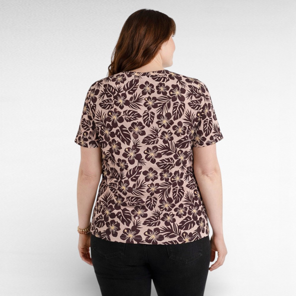 PL.206 - Roosa lillelise mustriga naiste pluus "Marks and Spencer" - Image 3